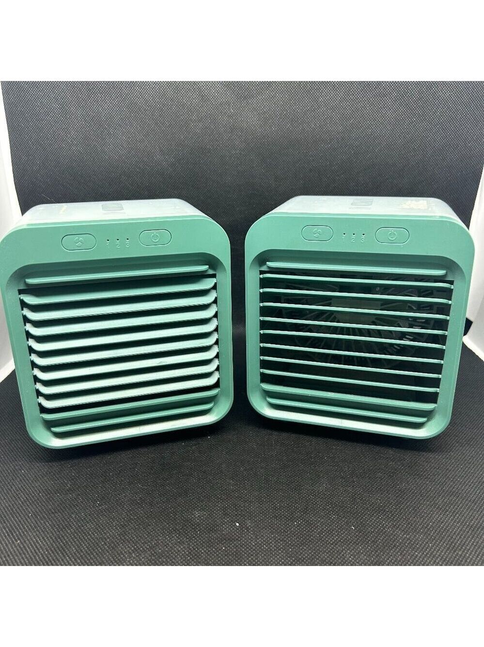 Set of two desktop mini cooling fans